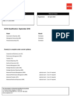 ACCA Qualification: September 2018: Relevant Dates Examination History Details