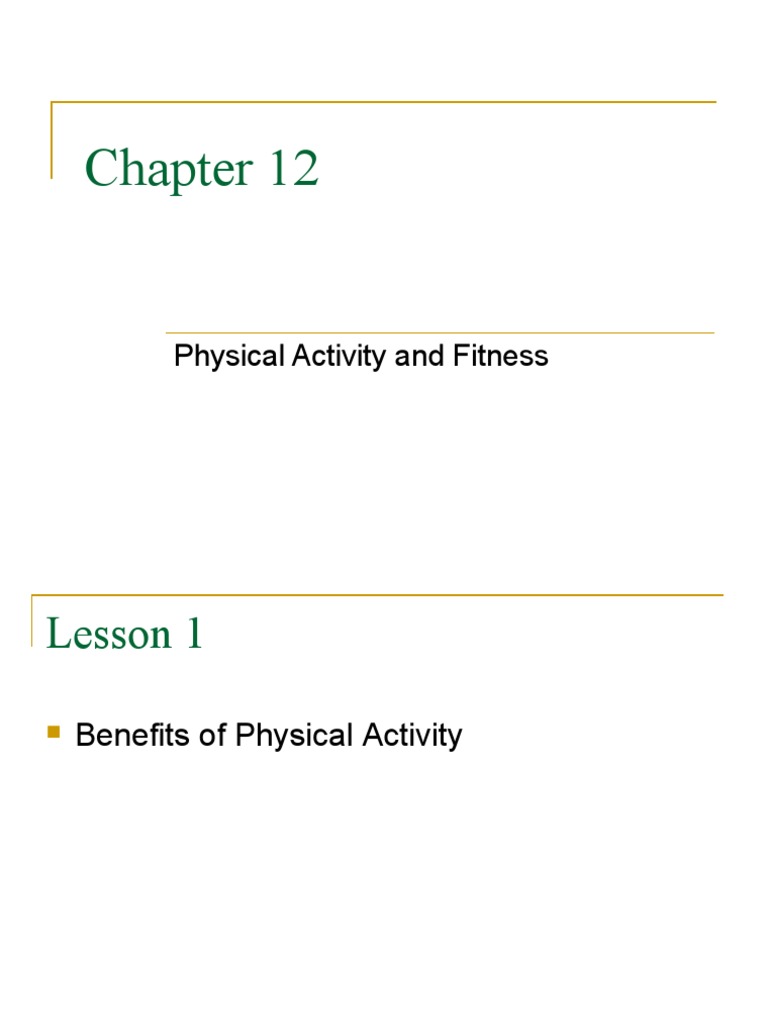 Benefits of Physical Activity | PDF | Physical Fitness | Sedentary ...