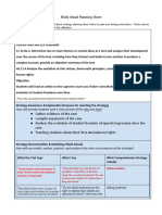 Think Aloud Strategy Planning Sheet