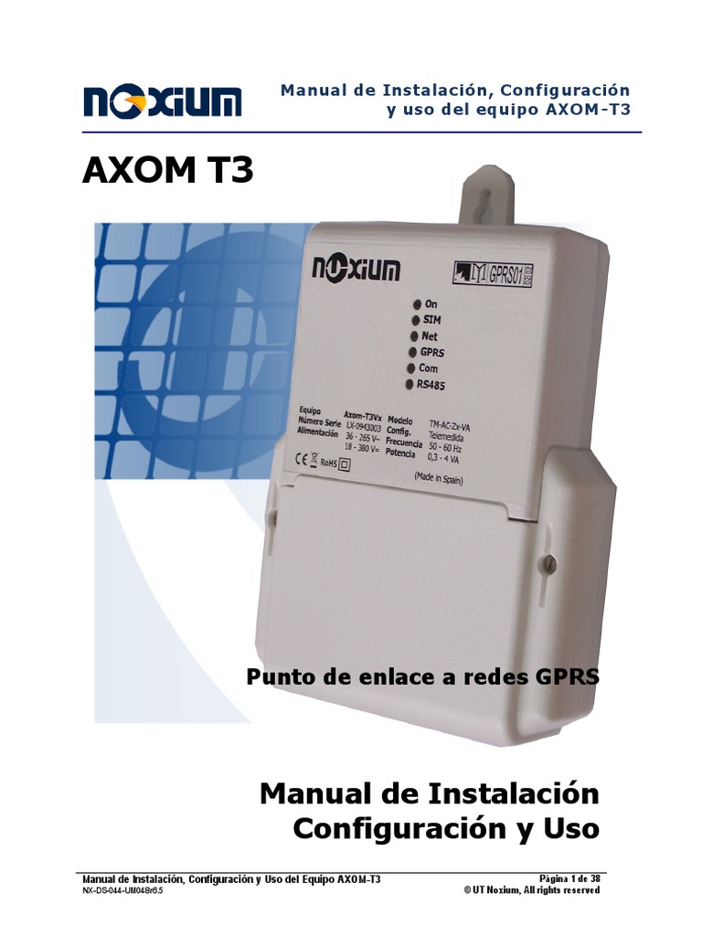 Manual de Usuario AXOM T3 Rev6 5 | PDF | paquete general de Radio ...
