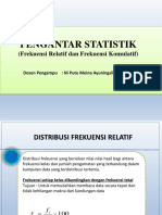 Pengantar Statistik Frekuensi Relatif dan Kumulatif