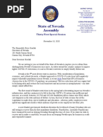 Nov. 18 Letter To Governor Steve Sisolak Regarding COVID Restrictions