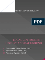 Local Government History and Backgound