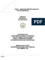 INFORME HIGIENICO – MUESTREO MÉTODO NIOSH 600 POLVO RESPIRABLE