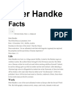 Peter Handke facts