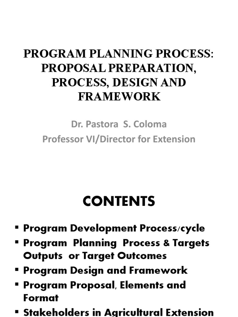 PROGRAM PLANNING PROCESS Chapter 4 | PDF | Evaluation | Sustainability