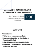 Extension Teaching and Communication Methods