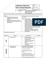 Formato Plan de Clase Virtual Enso Primaria