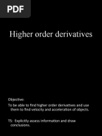 Higher Order Derivatives