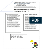 Reunion Erntrega de Informes Tercer Periodo 3° P