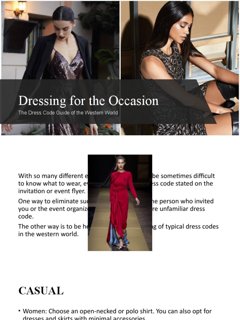 Western Dress Code Essentials | PDF | Clothing | Fashion