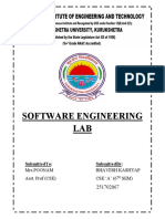 Software Engineering Lab: Submittedto: Submittedby: Mrs - Poonam Bhavesh Kashyap Asst. Prof (Cse) Cse A' (6 Sem)