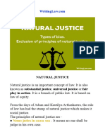 Natural Justice: Nemo Judex in Causa Sua