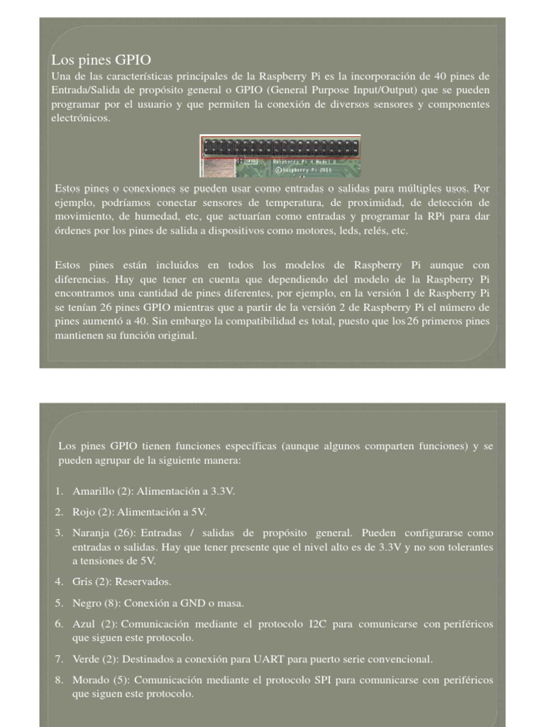 Introducción a los Puertos GPIO en RPi | PDF | Raspberry Pi | Diodo ...