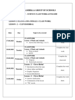 Grade - 05 Science C.W & English - Schedule PDF
