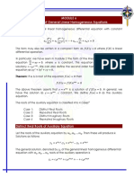 Solutions of General Linear Homogeneous Equations: Theorem: If Is A Root of The Equation Then