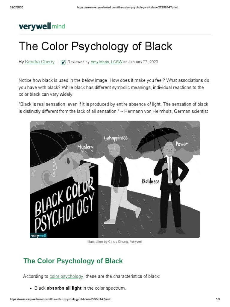 The Color Psychology of Black | PDF | Black | Color