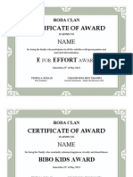 Awards Certificates 10 Certs