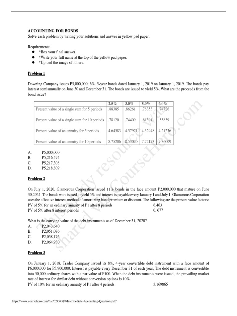 This Study Resource Was: Accounting For Bonds | PDF | Bonds (Finance ...