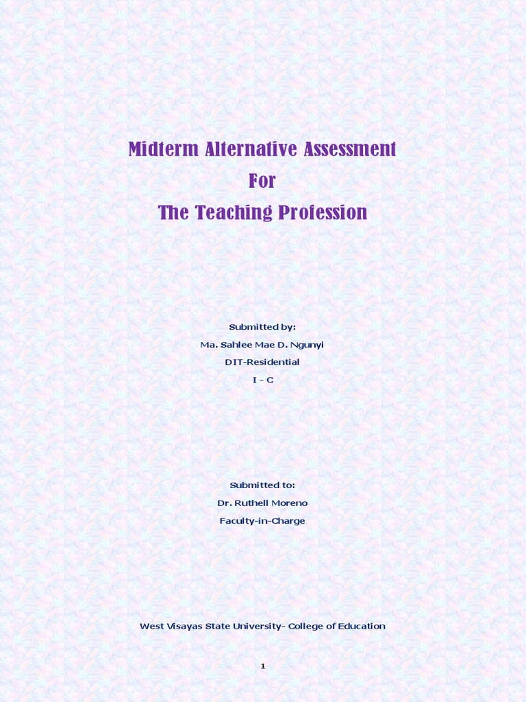 Midterm E-Portfolio: Teaching Profession Insights | PDF | Teachers ...