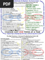 Change Just Thing at A Time: The Right Questions, A Universal Troubleshooting Guide (v8)