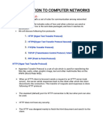 I Ntroducti Ontocomputernetworks: Networkprotocols