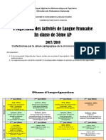 Progression - Des Activités en Classe 3ap - PDF Version 1 PDF