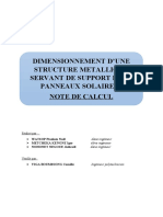 Calcul Structure Panneau Solaire