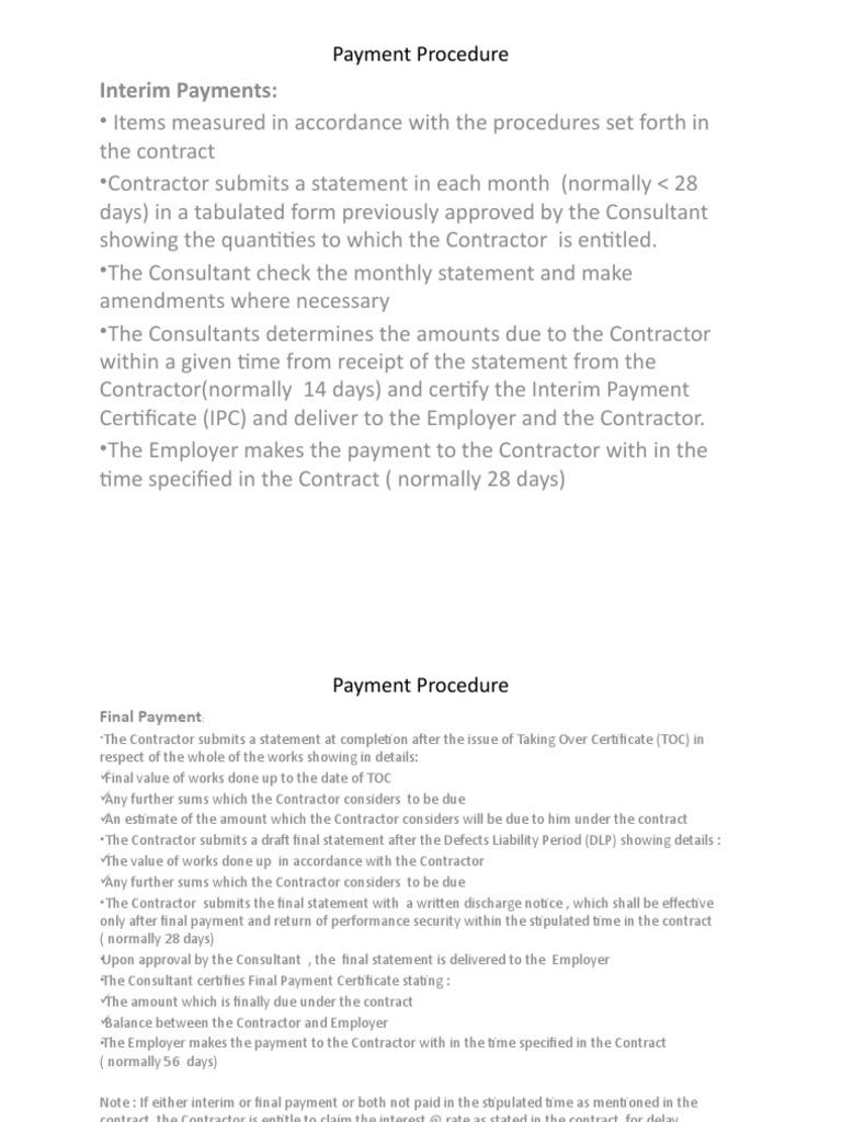 A Comprehensive Guide to Payment Procedures, Retention Money, Taking