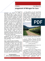 Adaptive Management of Nitrogen For Corn: Fact Sheet 78 Agronomy Fact Sheet Series