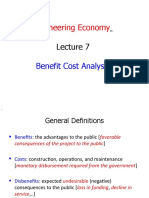 Engineering Economy: Benefit Cost Analysis