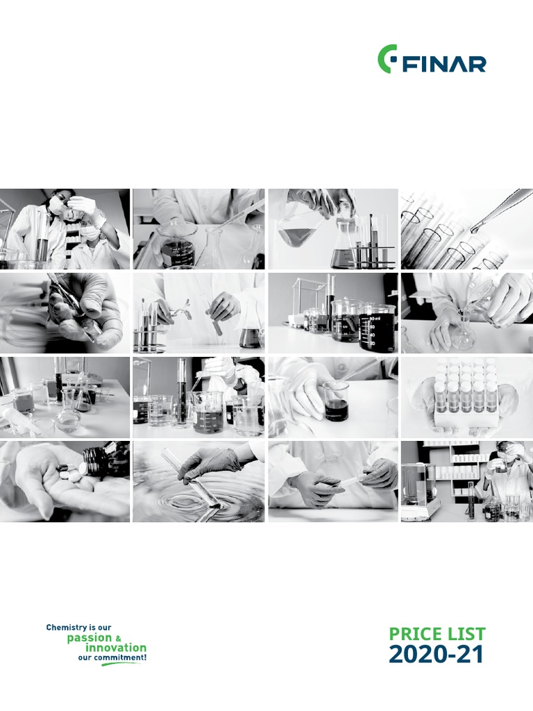 Finar Limited Laboratory Chemicals Price List 20202021 PDF Chemistry Chemicals