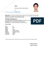 Christian B. Dela Cruz Address: Contact No.: Email:: BLDG 03-Paradise Hieghts Balut Tondo Manila