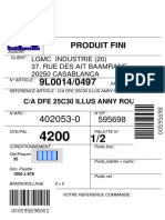 Produit Fini: LGMC Industrie (20) 37. Rue Des Ait Baamrane 20250 Casablanca