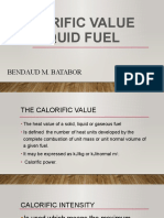 Liquid Fuel Calorific Value