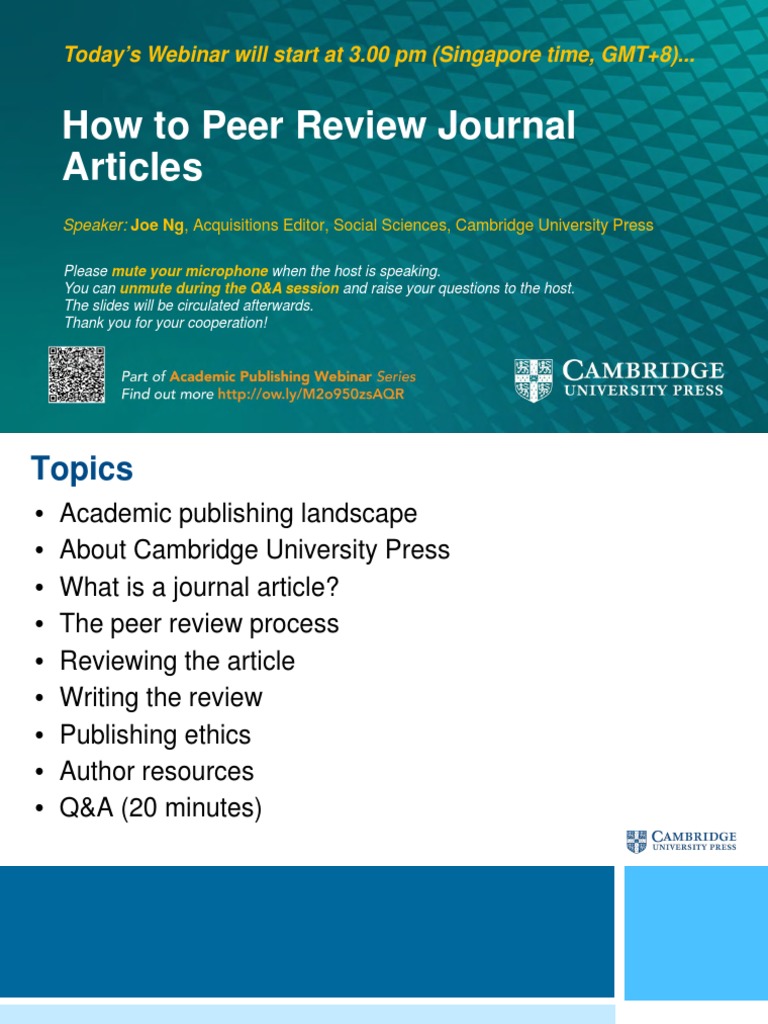 Peer Review Process for Journal Articles | PDF | Academic Journal ...
