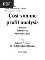 Cost Volume Profit Analysis PDF