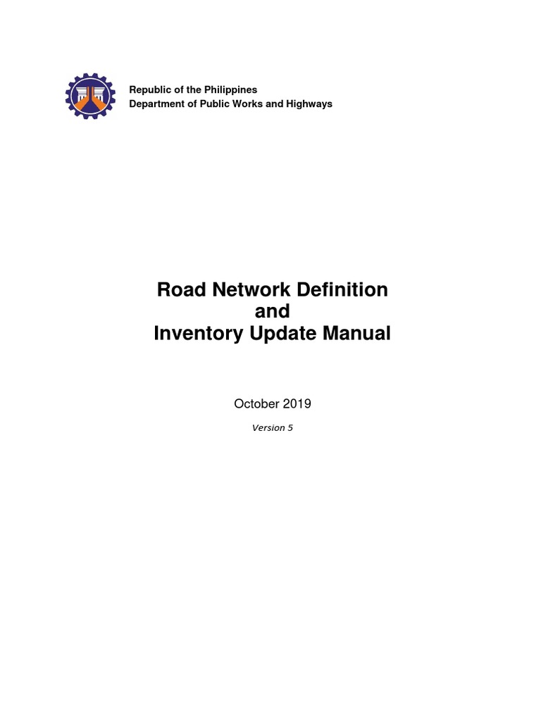 Road Network Definition and Inventory Update Manual Republic of The