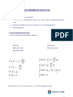 Magnetic Field Theory - The Uniform Plane Wave - Notes PDF