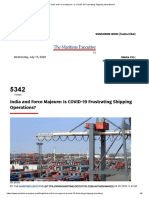 India and Force Majeure Is COVID-19 Frustrating Shipping Operations PDF