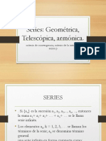 Series Geométrica, Armónica, Telescópica y Prueba de La Integral