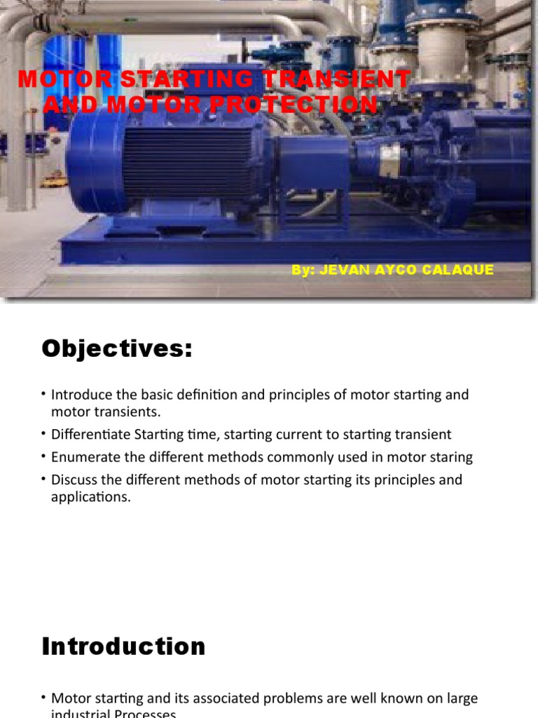 Motor Starting Transient Pdf Electric Motor Electrical Equipment