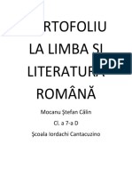 PORTOFOLIU LA LIMBA ŞI LITERATURA ROMÂNĂ