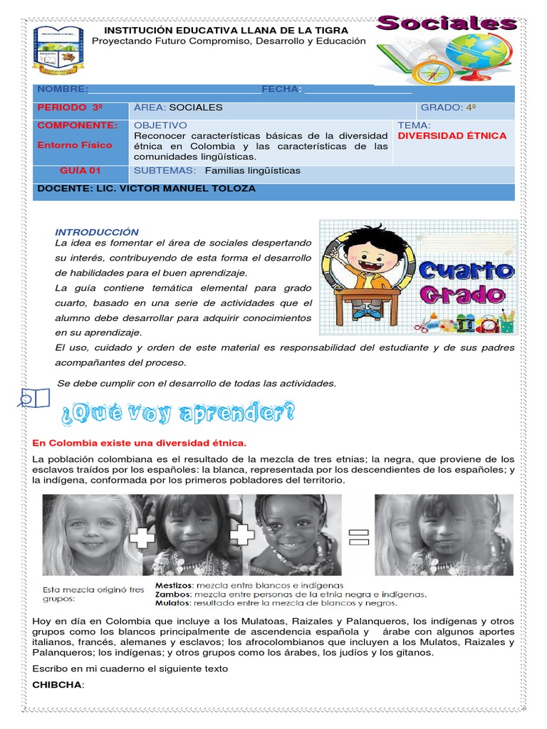 Taller de Sociales para Cuarto Grado | PDF | Cristobal colon | Colombia