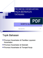 Promosi Kesehatan Pada Berbagai Tatanan