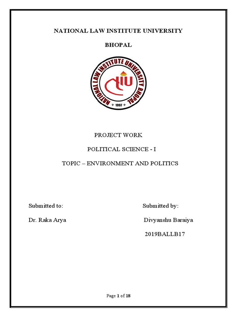 Environment and Politics Overview | PDF | Environmentalism | Green Politics