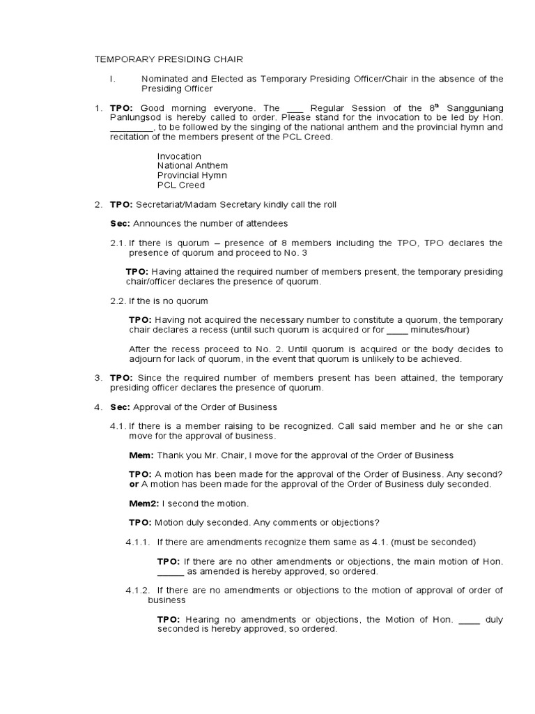 parliamentary-procedure-script-pdf-quorum-constitutional-law