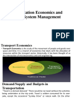 Transportation Economics and Transport System Management