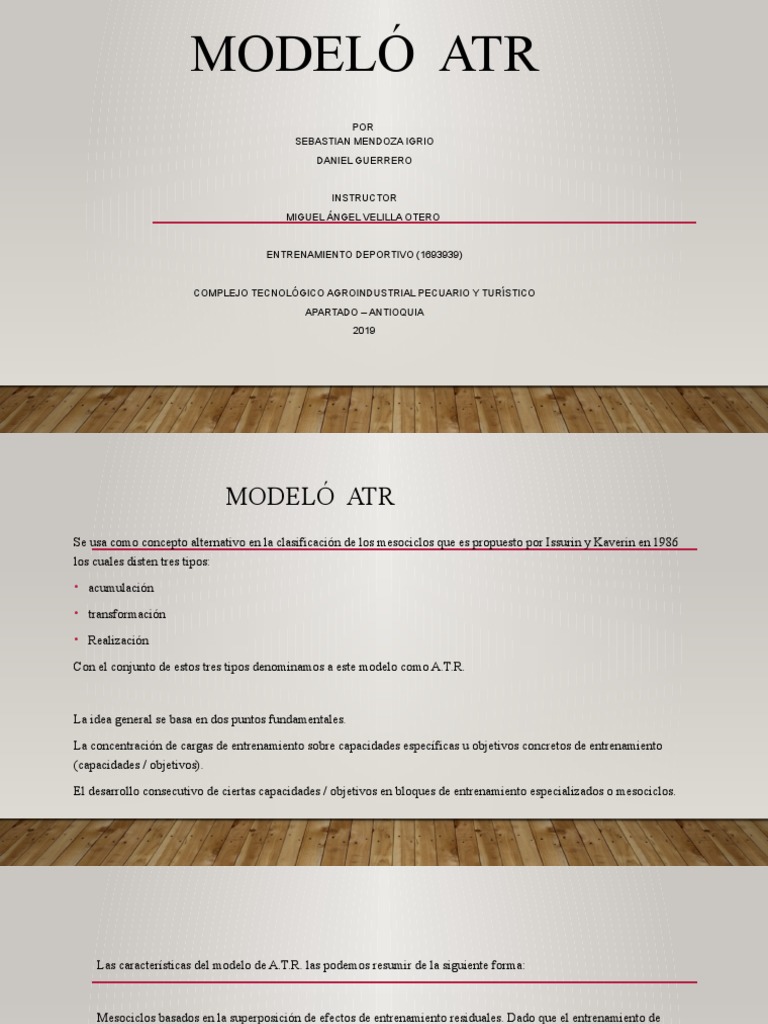 Modelo ATR: Mesociclos en Entrenamiento Deportivo | PDF | Deportes ...