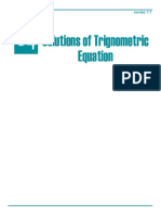 Solutions of Trignometric Equation